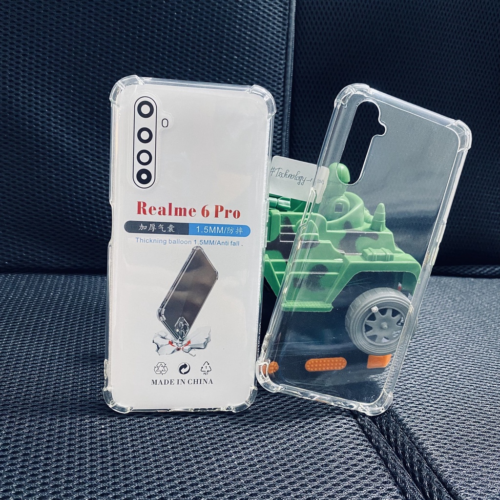 Ốp lưng chống sốc Realme 6 pro dẻo trong suốt cao cấp bo 4 góc chống va đập