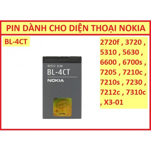 Pin Nokia BL-4CT cho Nokia 6700 , 5310, Nokia C5-00