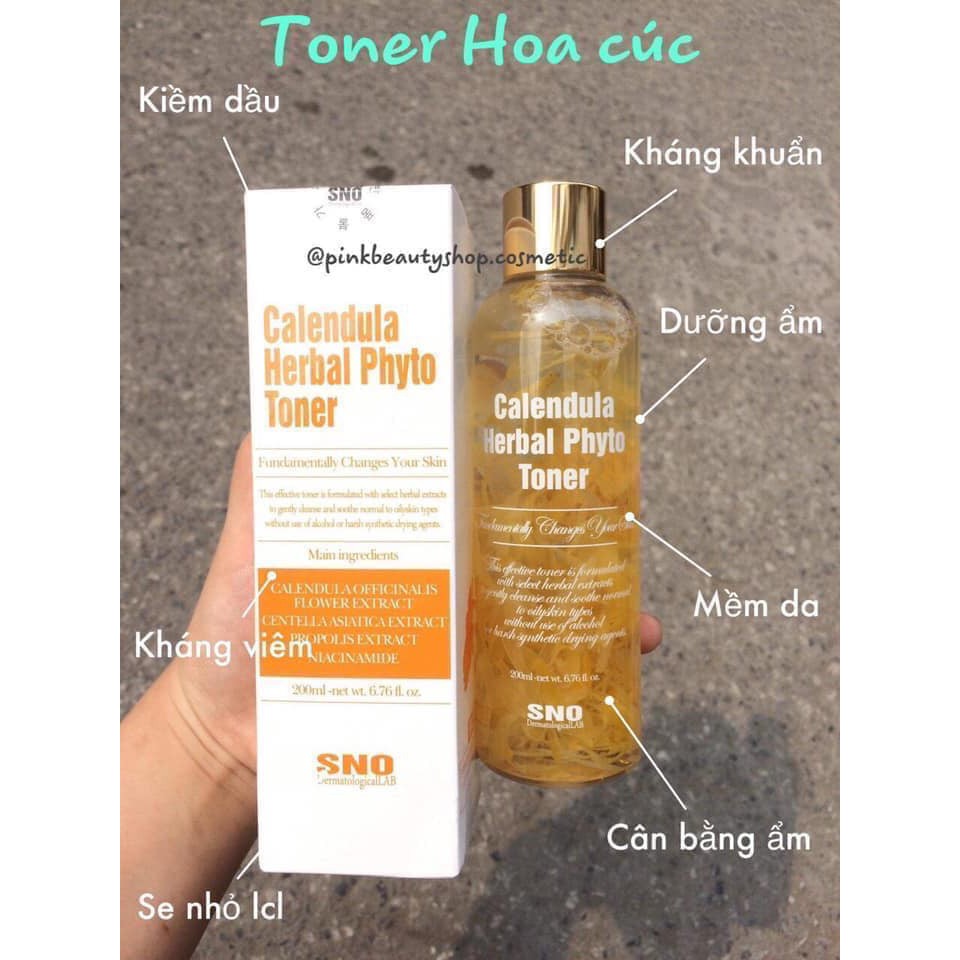 [CHÍNH HÃNG] Toner Hoa Cúc SNO Calendula Herbal Phyto nội địa Hàn