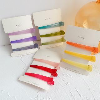 Set 3 Kẹp Tóc Nhựa Trong Suốt Dễ Thương Dành Cho Nữ