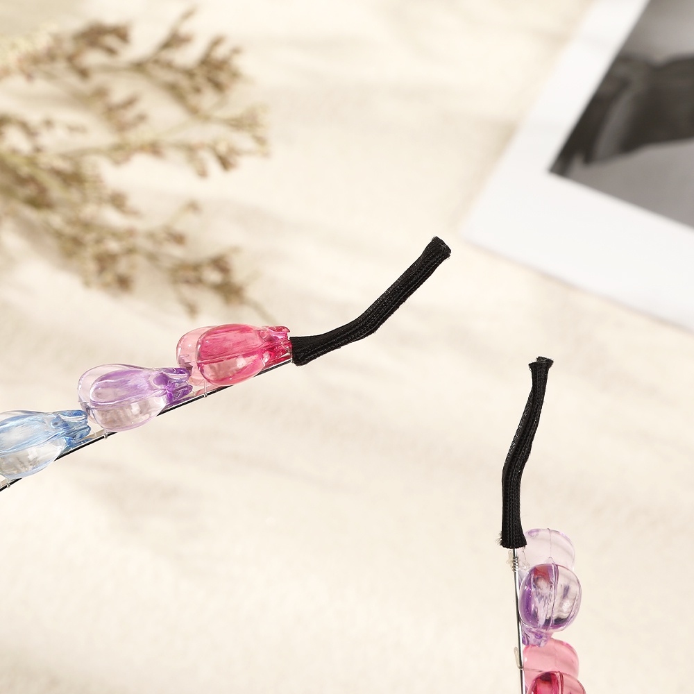 Băng đô cài tóc Haimeikang gắn hình trái tim nhiều màu bắt mắt cho nữ