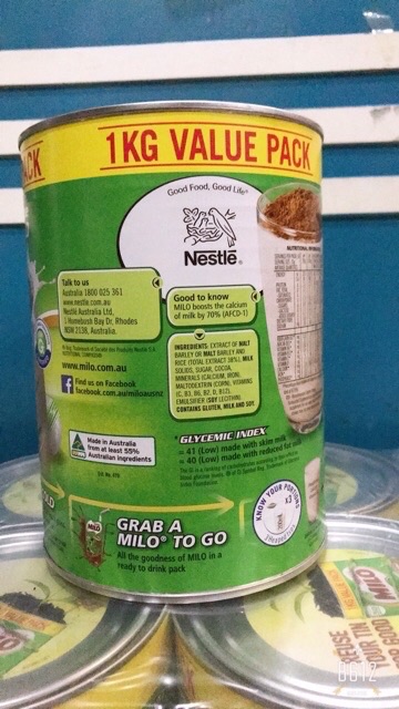 Sữa bột Milo Úc 1kg