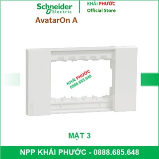 MẶT NẠ CHO 3 THIẾT BỊ CÔNG TẮC, Ổ CẮM SIZE S M3T03_WE SCHNEIDER AVATARON A - KHẢI PHƯỚC ELECTRIC