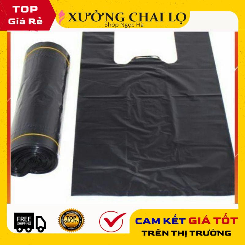 [GIÁ RẺ NHẤT] [1kg] Túi nilong đen hai quai Đen, bọc xốp, đóng hàng, đựng rác