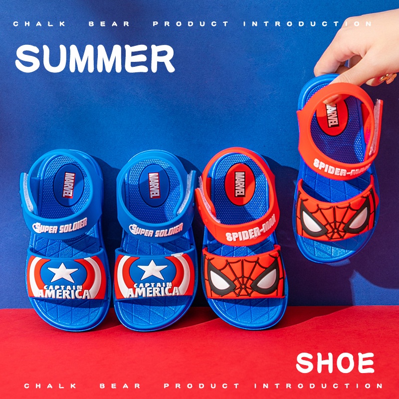 Xăng đan Đế Mềm Chống Trượt Hình Người Nhện Marvel Thời Trang 2023 Cho Bé Trai