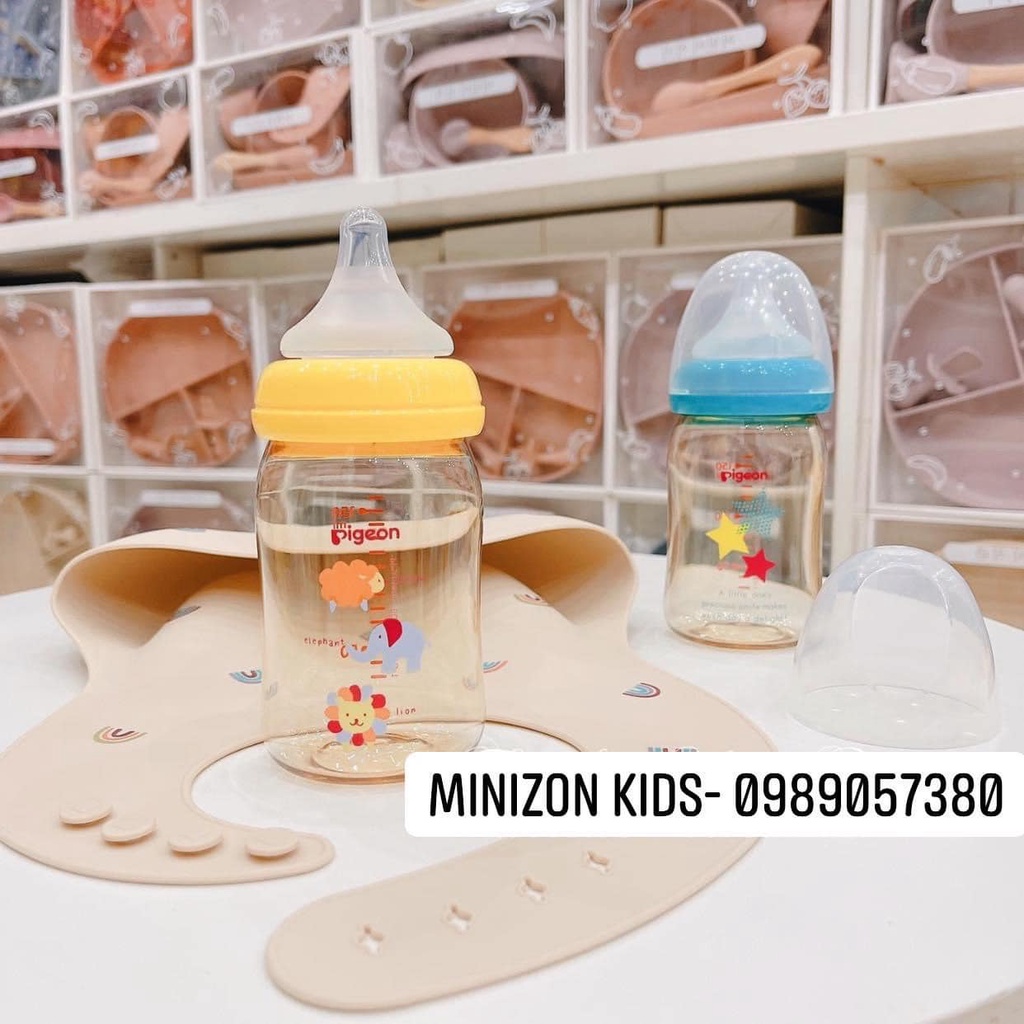 Bình Sữa Pigeon Hàng Nội Địa Nhật Mẫu Mới Chính Hãng | Minizon Kids