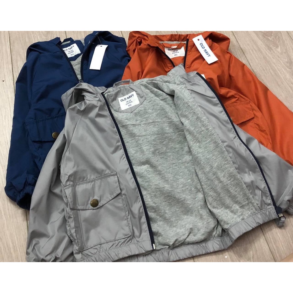 Áo khoác gió old navy lót nỉ lưng in hình mickey