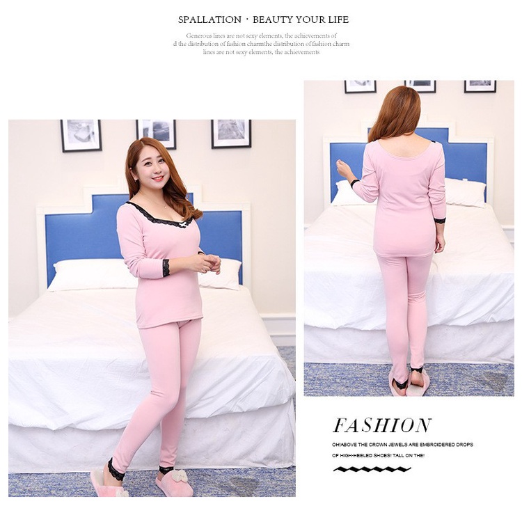 NGM6230 - Bộ mặc nhà nữ thun cotton co giãn dài tay xuân thu hàng nhập