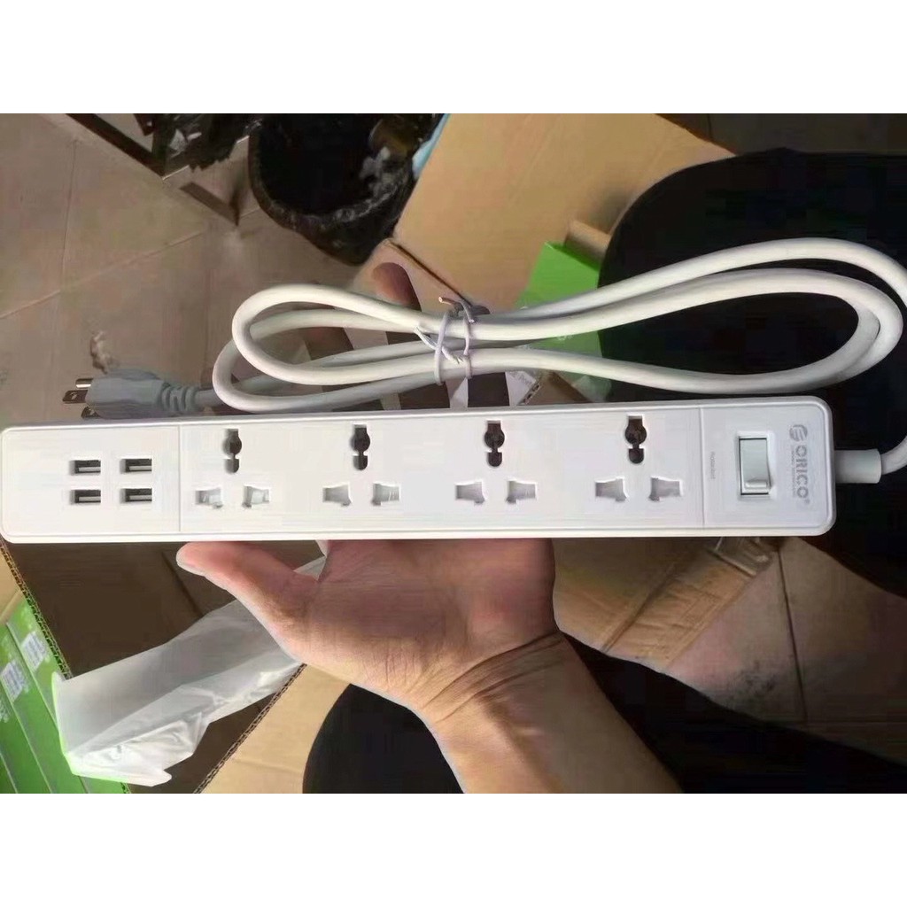 Ổ Cắm Đa Năng Orico 4A4U, Ổ Cắm Điện Thông Minh Đa Tính Năng Chống Giật Điện Hàng Siêu Cao Cấp - TDS Store
