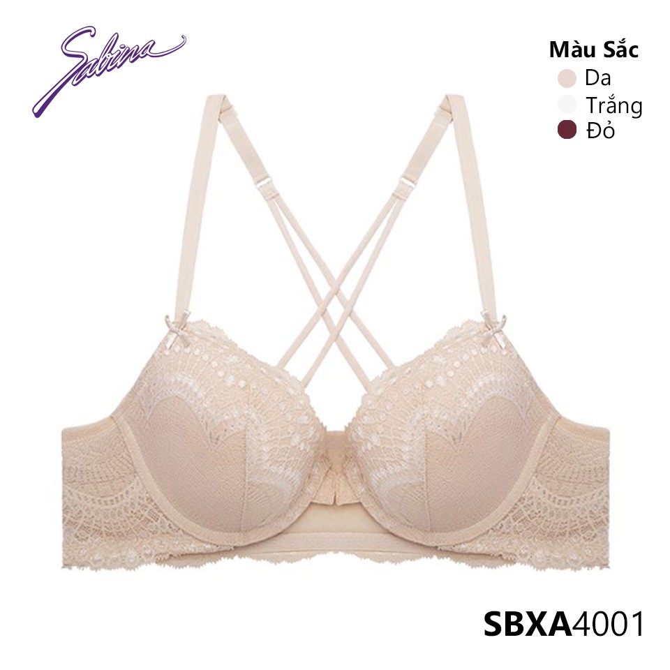 Áo Lót Mút Dày Nâng Ngực Phối Ren Sexy Màu Da, Trắng Hoặc Đỏ Fashion Gorgeous By Sabina SBXA4001