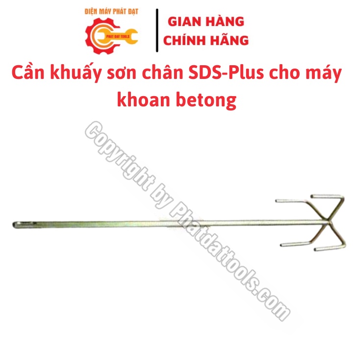 Cần khuấy sơn lắp cho máy khoan betong-Cần trộn sơn bả đầu gài SDS-Plus