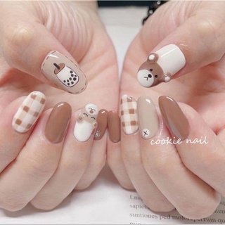 nail box gấu nâu