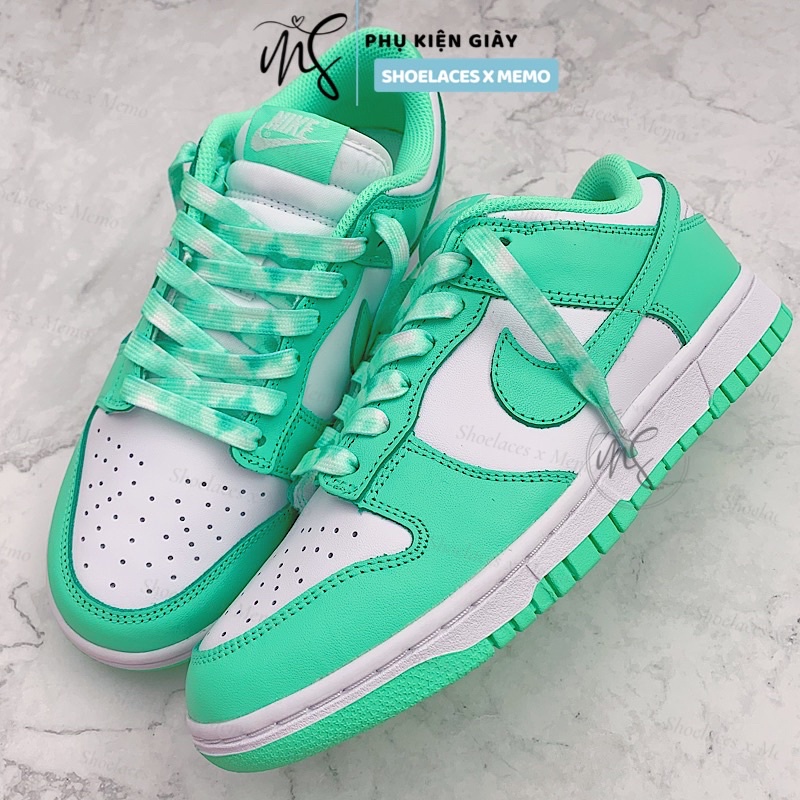 Dây Giày Loang Màu Tie Dye Green Dùng Cho AF1 AJ1