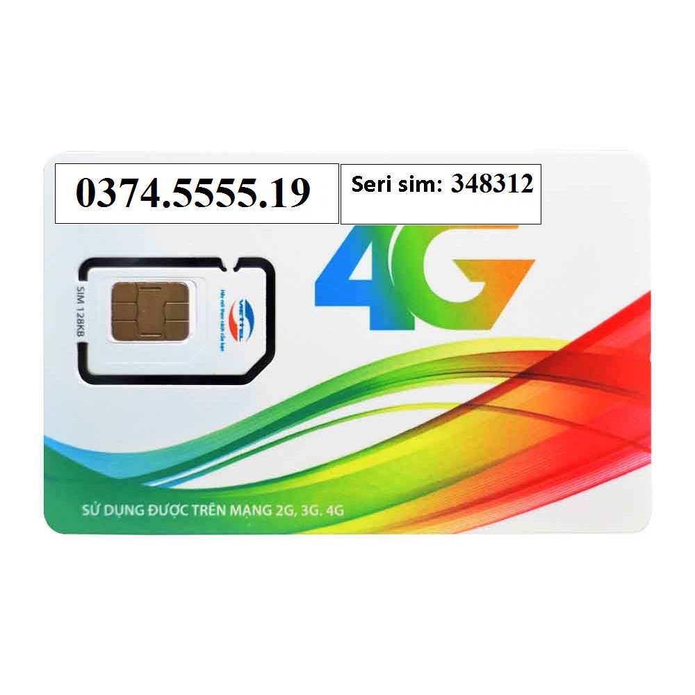 Sim số đẹp Viettel tứ quý 0374.5555.19 giá 999.000 gọi tổng đài kiểm tra số seri sim