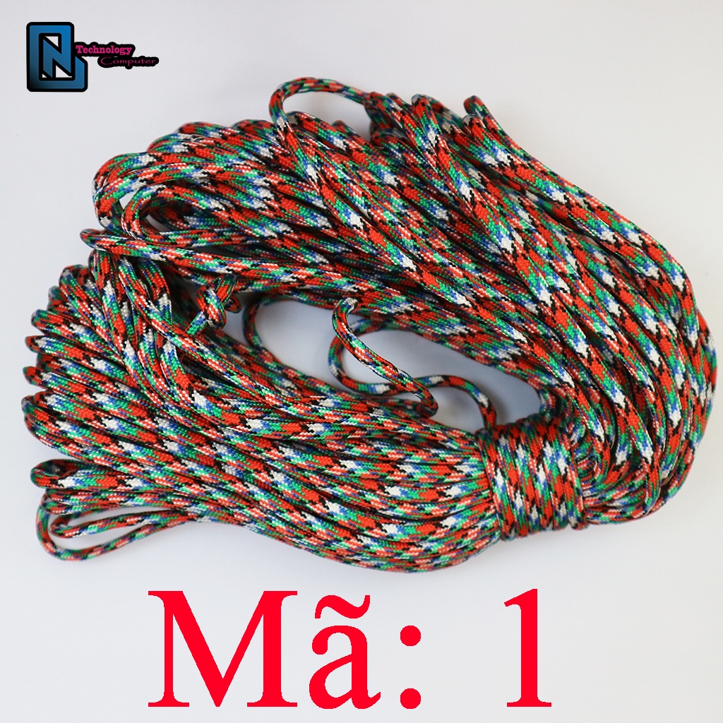 Dù Paracord 7 Lõi 4mm 5 Mét Dùng Để Bọc Cáp USB Cáp Truyền Dữ Liệu Các Đồ Thủ Công Handmade