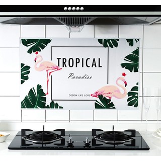 Miếng dán bếp cách nhiệt dễ lau chùi style tropical
