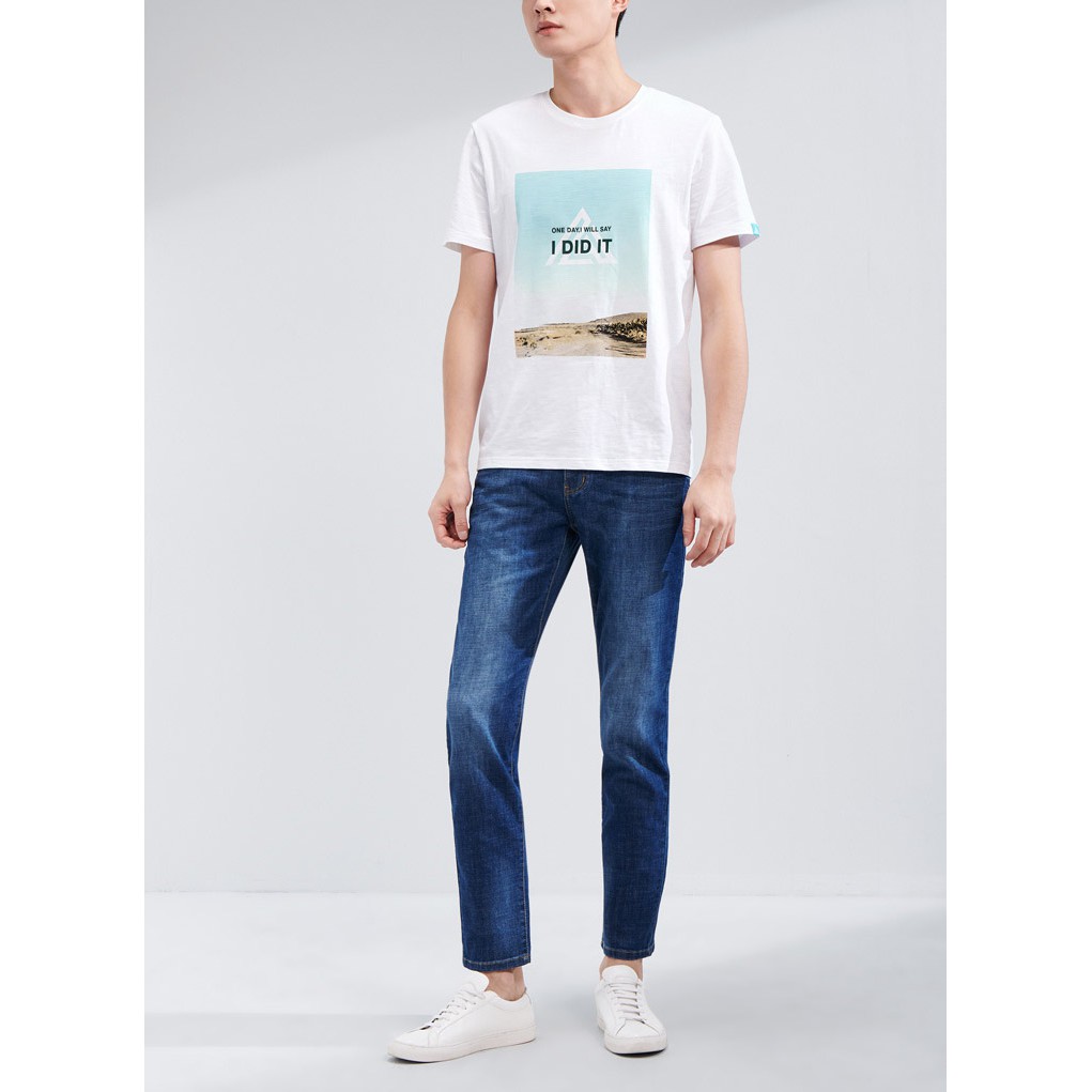 Áo Thun Nam HLA Fashion and Comfortable Pattern Printing Short Sleeve T-Shirt