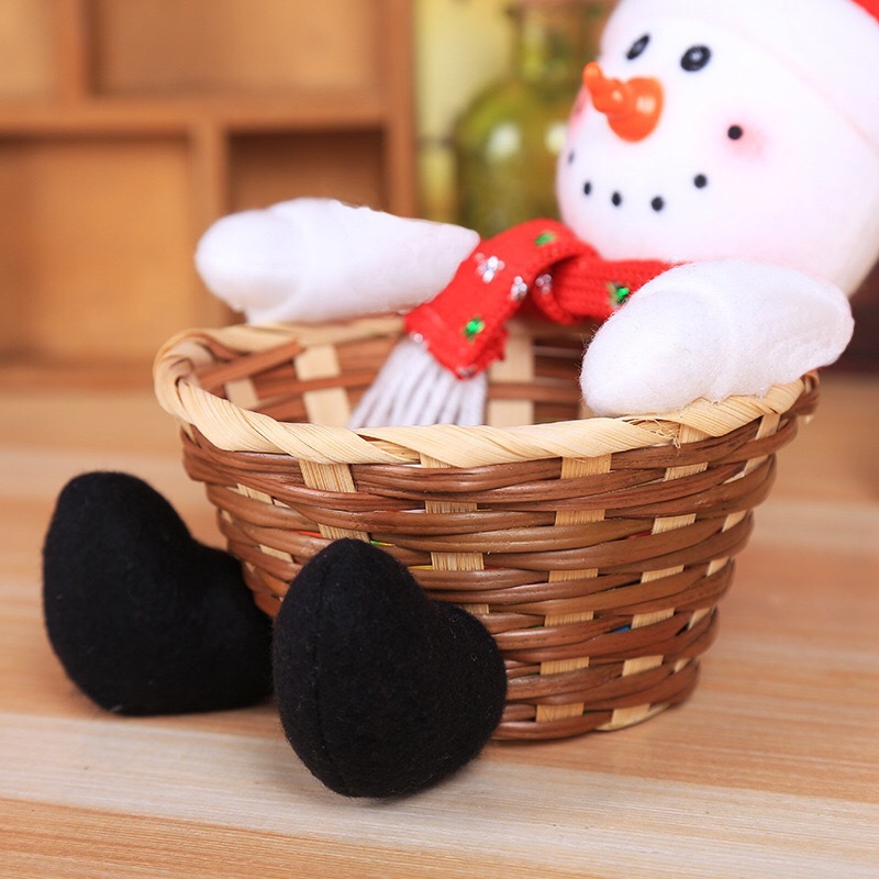 Giỏ đan tre Giáng sinh đựng đồ tiện dụng chất lượng cao