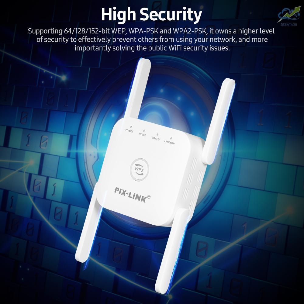Mới Bộ Khuếch Đại Tín Hiệu Wifi 2.4g (Up Sang 300mbps) & 5g (Up Đến 867mbps) / 4 Ăng Ten Eu | BigBuy360 - bigbuy360.vn