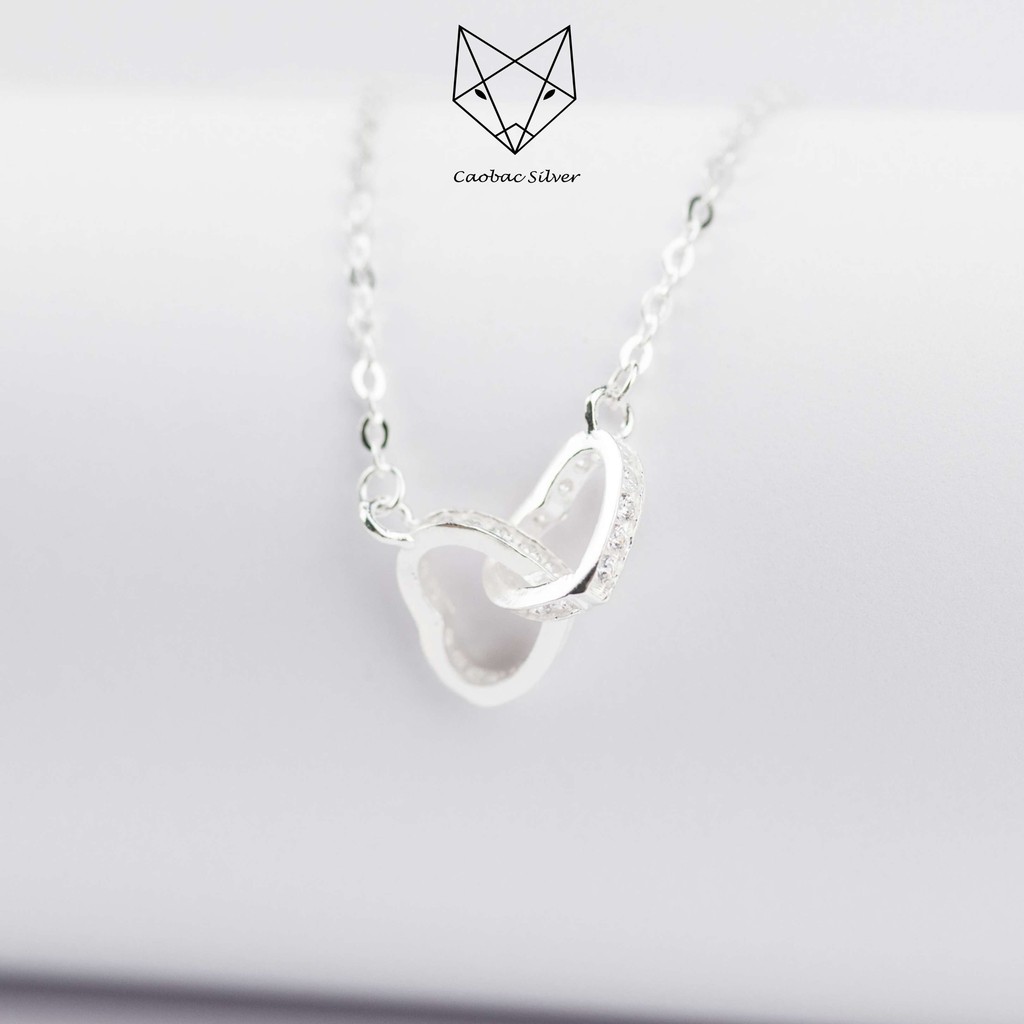 Dây Chuyền Bạc Ta CaoBac Silver Tim Lồng Tim Tinh Xảo Thanh Lịch Cao Cấp Dành Cho Nữ