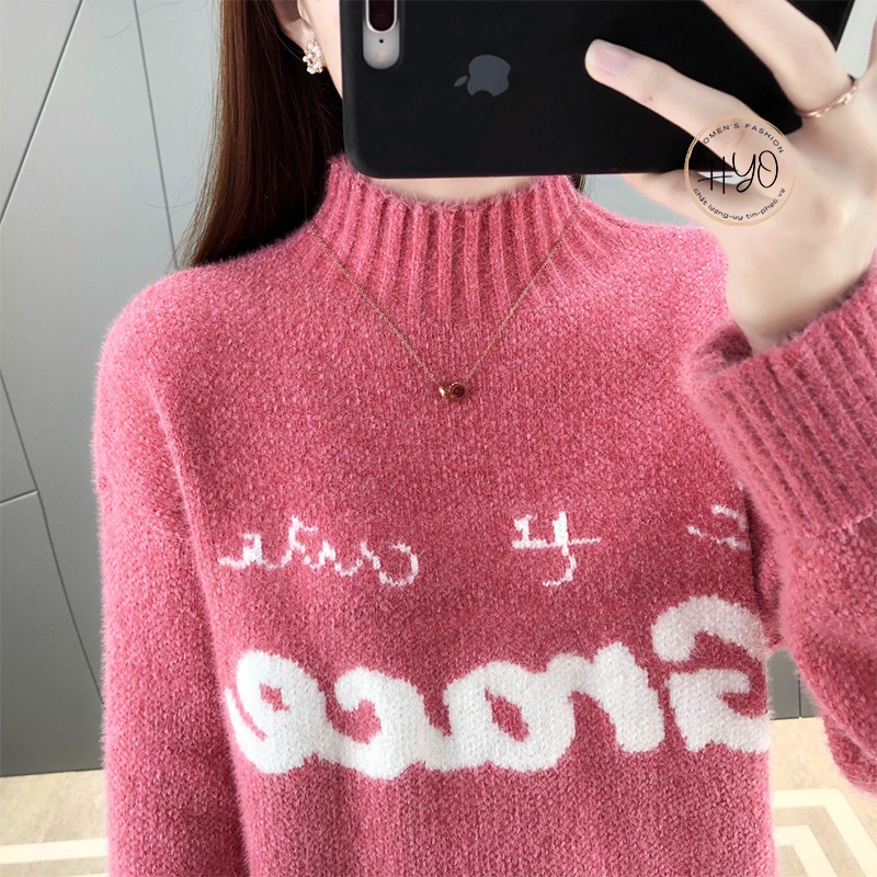 Áo len nữ dày cổ 3 phân Grave lông cừu Freesize Quảng Châu | BigBuy360 - bigbuy360.vn