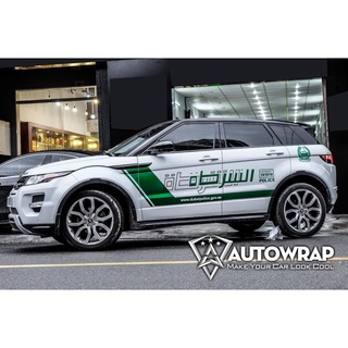 Tem họa tiết xe Range Rover Police Dubai - Tem họa tiết ô tô, tem dán sườn xe thể thao