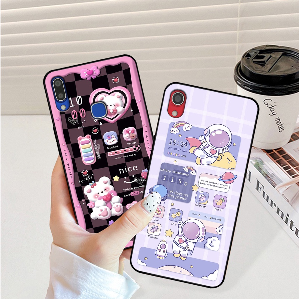 Ốp lưng Vivo Y91 / Y91c / Vivo Y93 / Vivo Y95 hình gấu, vũ trụ ngân hà chibi. ốp chống sốc bền đẹp