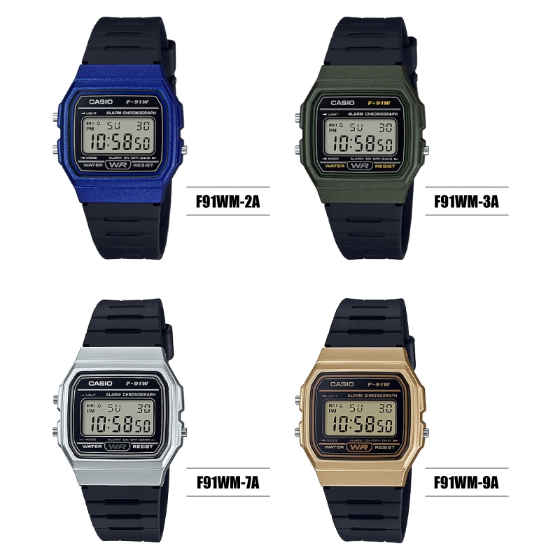 CASIO Đồng Hồ Đeo Tay Kỹ Thuật Số X100% Originalx F91W (F-91W / F91-Wg / F-91Wm / F-91Ws) Series 1