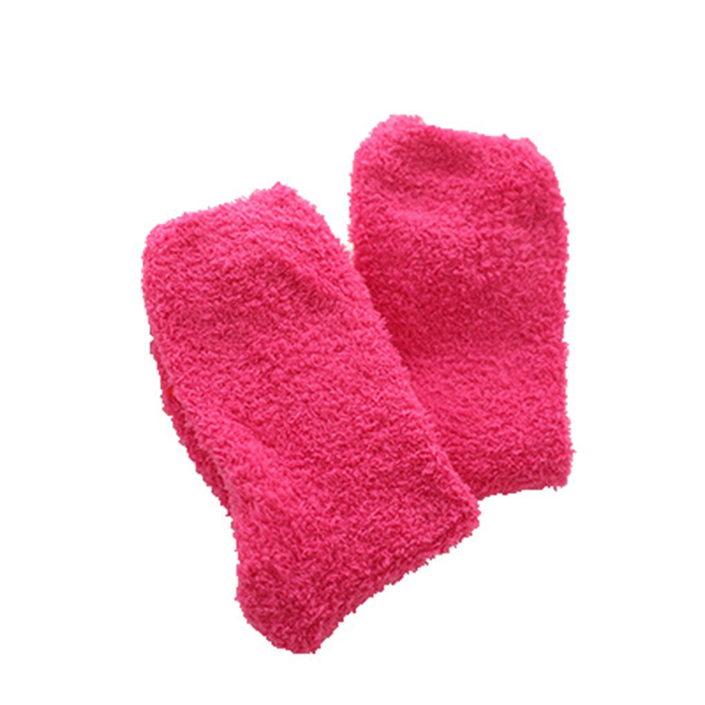 Women Coral Fleece Socks Warm Thick Ankle Socks Long Midi Low Lined Slipper_FF86 | BigBuy360 - bigbuy360.vn