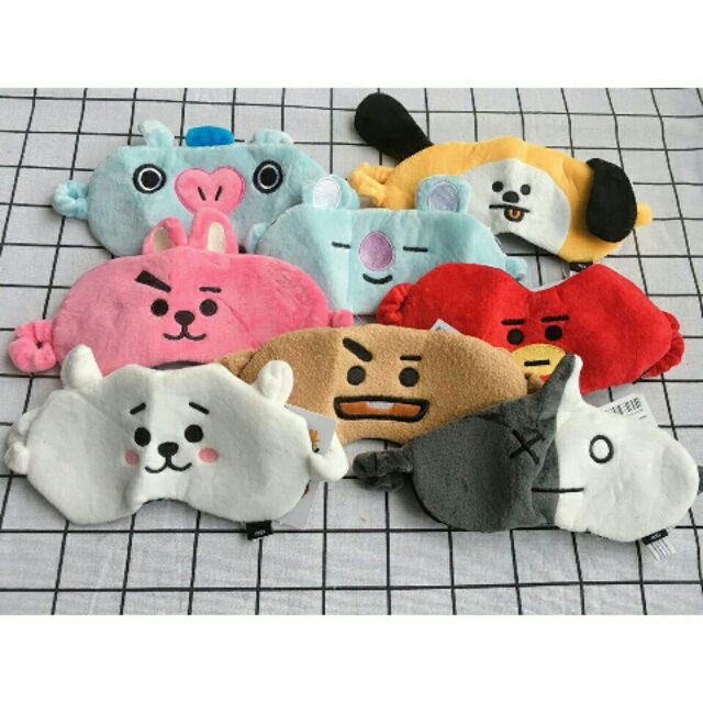 Bịt mắt ngủ chibi lông mịn kpop army bangtan BMN14