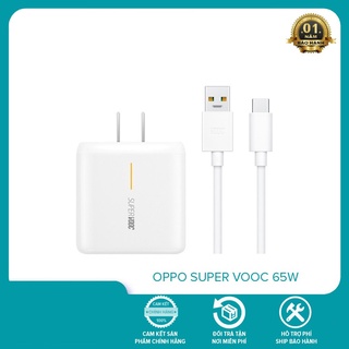 Bộ cốc cáp typeC sạc nhanh 65W OPPO VCA7GACH Super VOOC  - công nghệ nhanh nhất hiện nay của Oppo (trắng)