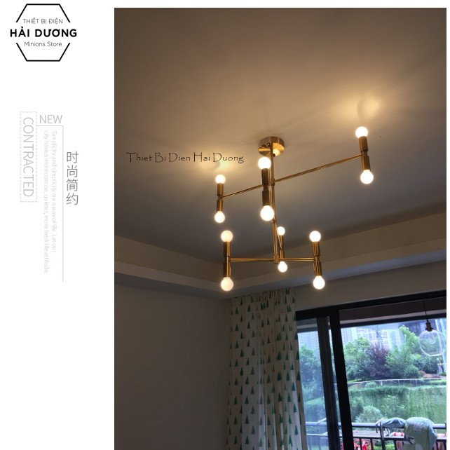 Đèn thả chùm decor phong cách châu Âu - TN832  - Đã Bao Gồm 12 Bóng Led 3w - Bảo hành 12 tháng