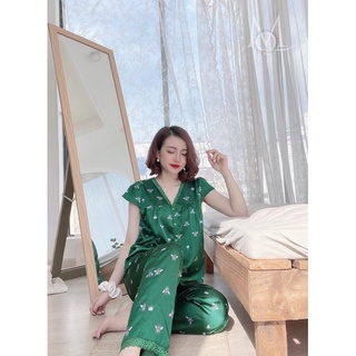 Bộ lụa satin mặc nhà big size 60-110kg