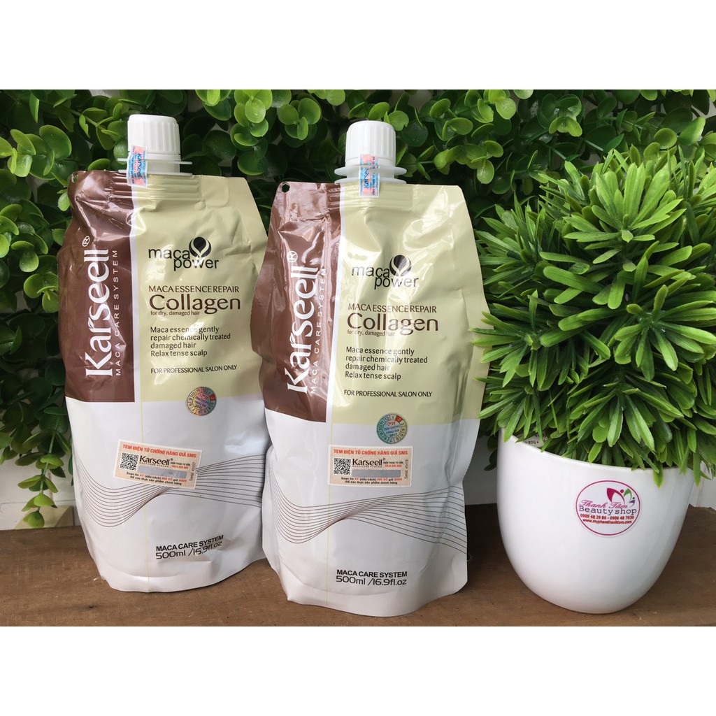 Kem hấp dầu Collagen Karseell Maca Power siêu mềm mượt tóc 500ml ( Mẫu mới 2019)