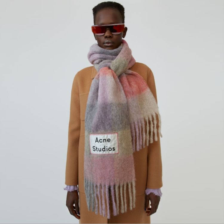 Khăn Choàng Cổ Cashmere Giả Lông Cừu Siêu Mềm Dày Dặn Thoải Mái Họa Tiết Kẻ Sọc Cầu Vồng Phong Cách Bắc Âu Cho Cặp Đôi k7cv Vào Mùa Đông Bán Chạy