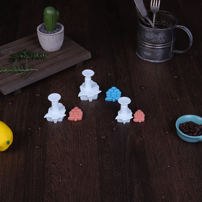 [Giá hủy diệt] [Siêu Sale] Bộ 3 nhấn bánh quy nhựa quả nho