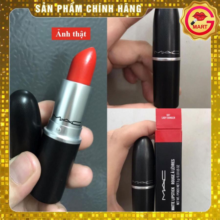 [CHÍNH HÃNG] Son Mac Lady Danger 607 - Màu đỏ cam - Matte