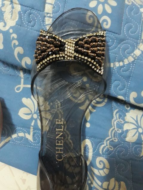 Giày nhựa nơ zic zac 2 màu | BigBuy360 - bigbuy360.vn