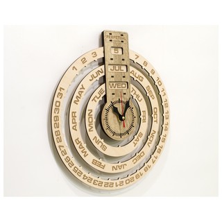Đồng hồ gỗ lắp ráp - lịch vạn niên Jonnydecor D04