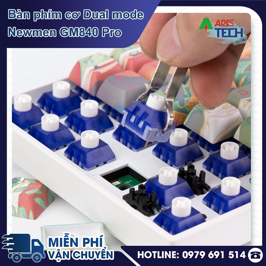 Bàn phím cơ không dây Dual mode Newmen GM840 Pro PHIÊN BẢN LONG PHỤNG SUM VẦY