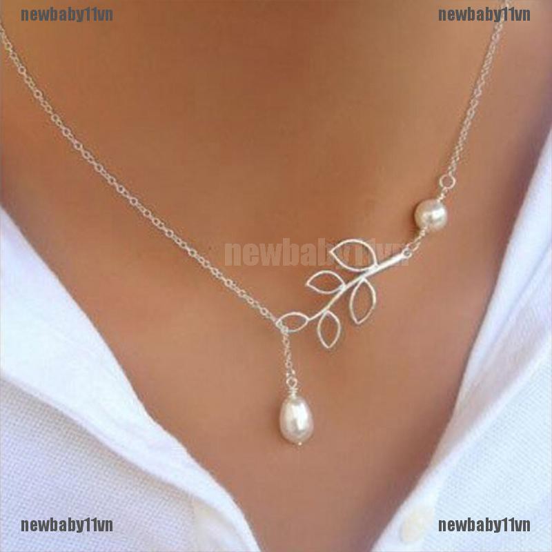 Vòng cổ HợP Kim ĐíNh NgọC Trai Giả ThờI Trang