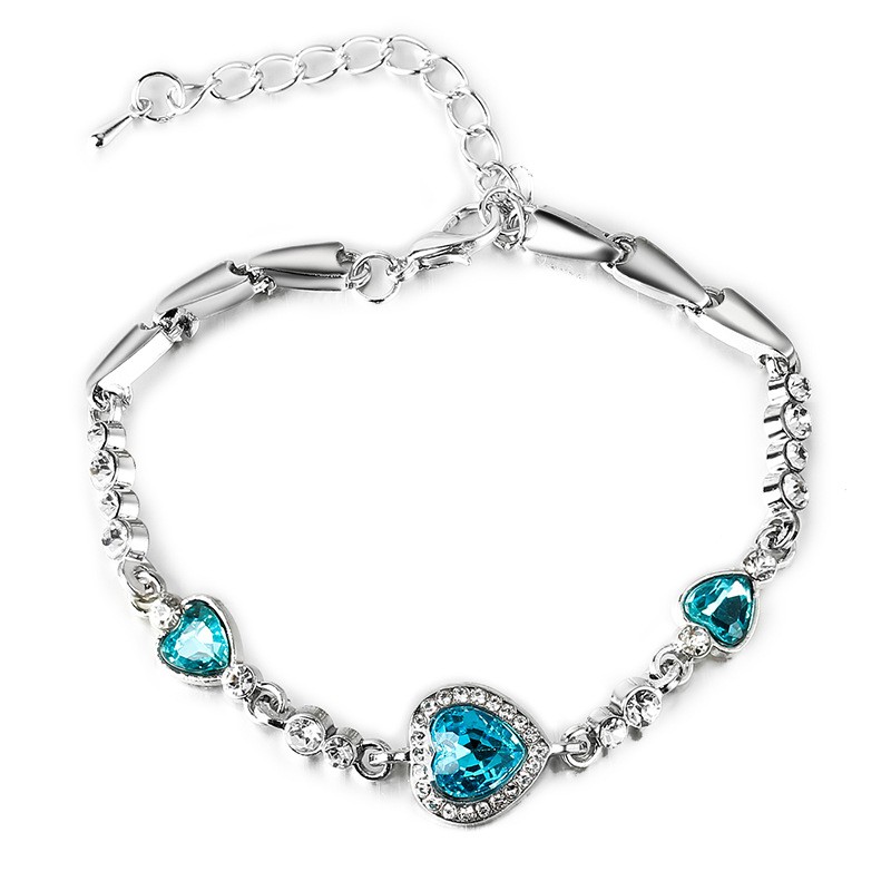 Ocean Heart Crystal Bracelet