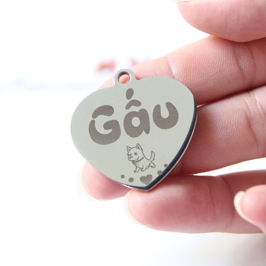 Pet Tag Thẻ Tên Cho Chó Mèo Inox Khắc Laser Bền Đẹp (Nhiều Mẫu Lựa Chọn)
