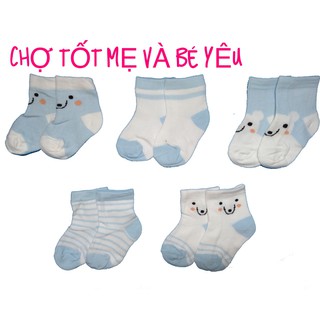 Set 5 Vớ Chân Cho Bé Sơ Sinh Mềm Mịn (nhiều mẫu)