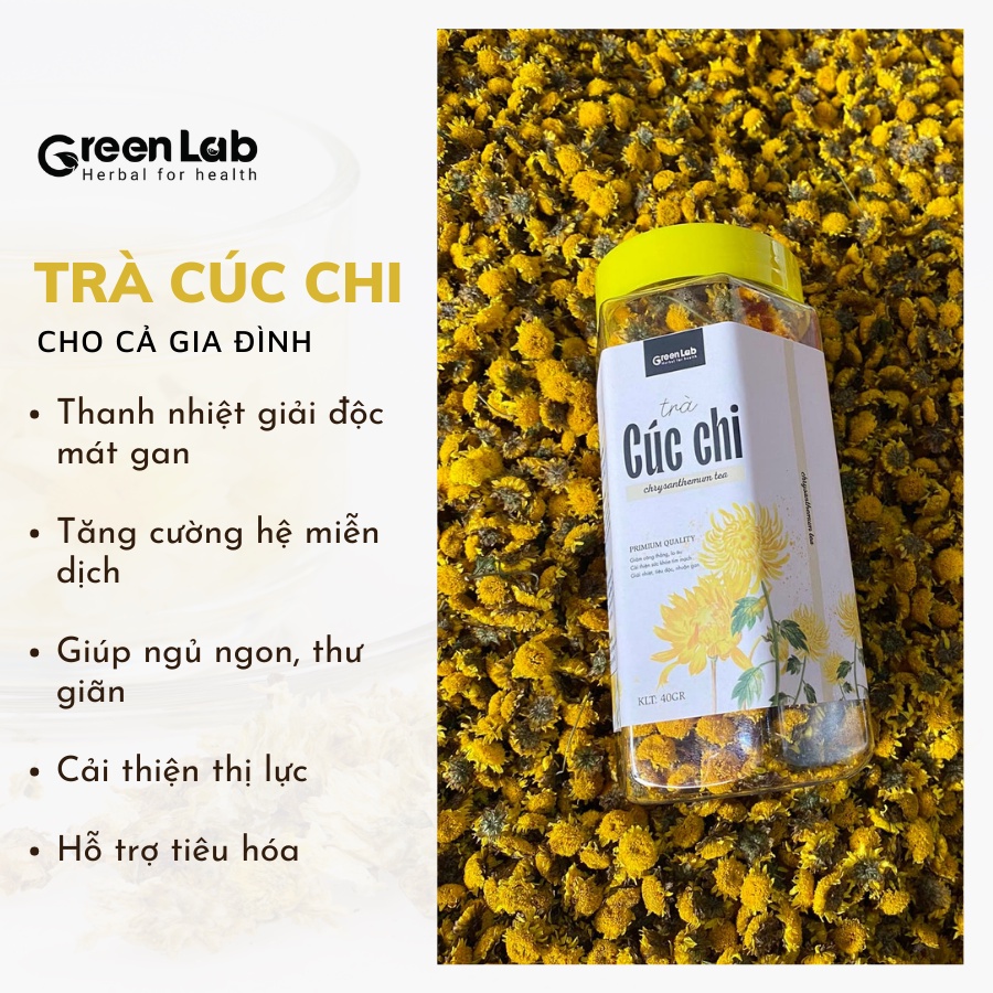 Trà Hoa Cúc Chi GreenLab Thanh lọc - Giải Nhiệt 50g