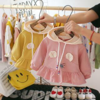 Áo khoác hoodie tay dài thời trang xuân thu cho bé gái 0-3 tuổi