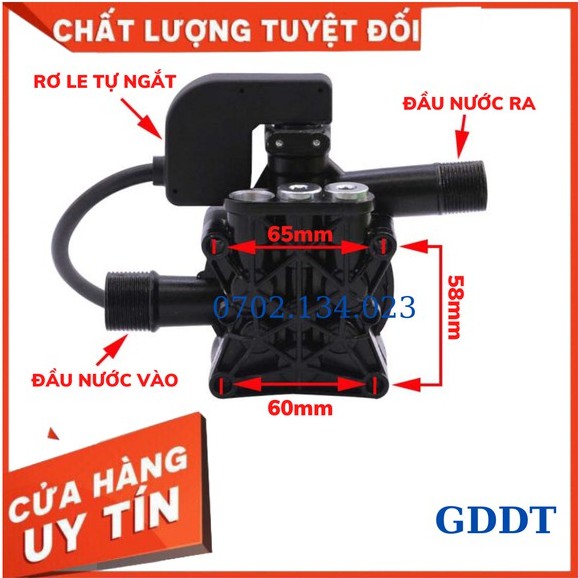 [Mã LIFEXANH03 giảm 10% đơn 500K] (HÀNG CHUẨN) Bộ đầu bơm máy rửa xe mini có kèm rơ le điện, máy xịt rửa xe gia đình