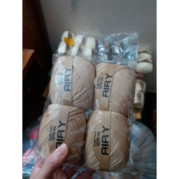 Sợi Airy giấy móc mũ nón, túi xách