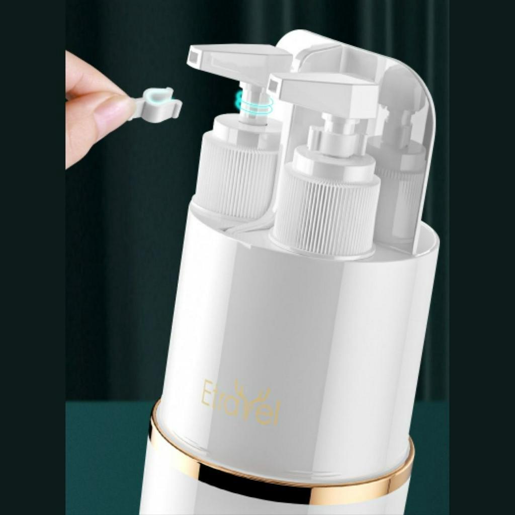 Bình chiết mỹ phẩm du lịch cao cấp, đựng bàn chải, kem đánh răng thông minh tiện lợi 5-IN-1 ETRAVEL