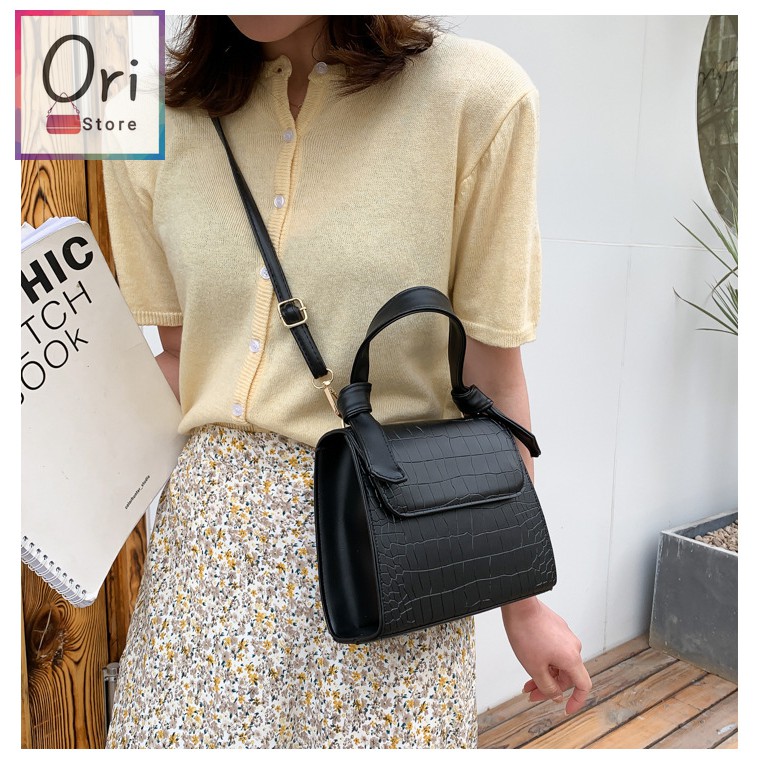 Túi đeo chéo nữ đi chơi dễ thương, da mềm cao cấp, kiểu dáng hộp đứng mới lạ thời trang Hàn Quốc trợ giá rẻ ORI T001 | BigBuy360 - bigbuy360.vn